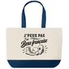 Grand Sac Cabas Fond Bleu J’peux pas j’ai Boxe française