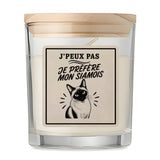 Bougie Parfumée Vanille J’peux pas je préfère mon Siamois
