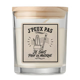 Bougie Parfumée Vanille J’peux pas je suis Prof de musique