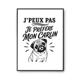 Poster J’peux pas je préfère mon Carlin