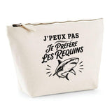 Trousse Beige J’peux pas je préfère les Requins