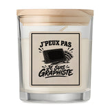 Bougie Parfumée Vanille J’peux pas je suis Graphiste
