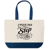 Grand Sac Cabas Fond Bleu J’peux pas j’ai Step