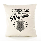 Housse de Coussin J’peux pas j’ai Macramé