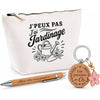 Coffret Cadeau J’peux pas j’ai Jardinage – Trousse, stylo bambou et porte-clés