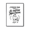 Poster J’peux pas je préfère mon Cheval