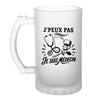 Verre à Bière J’peux pas je suis Médecin