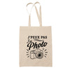 Tote Bag Beige J’peux pas j’ai Photo