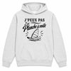 Sweat à Capuche J’peux pas j’ai planche à voile J'peux pas minimaliste