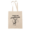 Tote Bag Beige J’peux pas je préfère les Cerfs