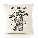 Housse de Coussin J’peux pas je préfère mon Yorkshire