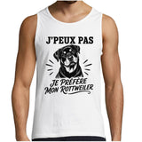 Débardeur Homme J’peux pas je préfère mon Rottweiler
