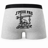 Boxer Homme J’peux pas je suis Grutier – Impression au dos