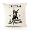 Housse de Coussin J’peux pas je préfère mon Doberman