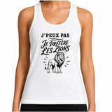 Débardeur Femme J’peux pas je préfère les Lions