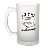 Verre à Bière J’peux pas je suis Gendarme