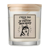 Bougie Parfumée Vanille J’peux pas je préfère mon Husky