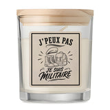 Bougie Parfumée Vanille J’peux pas je suis Militaire