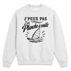 Sweat Gris Chiné J’peux pas j’ai planche à voile J'peux pas minimaliste