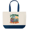 Grand Sac Cabas Fond Bleu La bretagne c'est ma thérapie