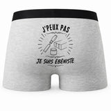 Boxer Homme J’peux pas je suis Ébéniste – Impression au dos