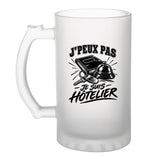 Verre à Bière J’peux pas je suis Hôtelier