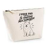 Trousse Beige J’peux pas je préfère mon Samoyède