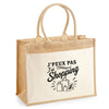 Sac Cabas Jute avec Poche J’peux pas j’ai Shopping
