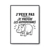 Poster J’peux pas je préfère les Hippopotames
