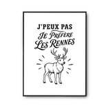 Poster J’peux pas je préfère les Rennes