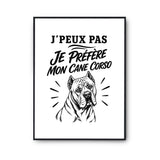Poster J’peux pas je préfère mon Cane Corso
