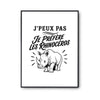 Poster J’peux pas je préfère les Rhinocéros