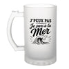 Verre à Bière J’peux pas je pars à la Mer