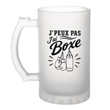 Verre à Bière J’peux pas j’ai Boxe