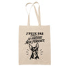 Tote Bag Beige J’peux pas je préfère mon Pinscher