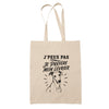 Tote Bag Beige J’peux pas je préfère mon Lévrier