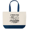 Grand Sac Cabas Fond Bleu J’peux pas j’ai Concours canin