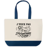 Grand Sac Cabas Fond Bleu J’peux pas j’ai Concours canin
