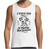 Débardeur Homme J’peux pas je préfère mon Dalmatien
