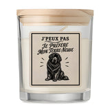 Bougie Parfumée Vanille J’peux pas je préfère mon Terre-Neuve
