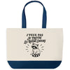 Grand Sac Cabas Fond Bleu J’peux pas je préfère les Ratons laveurs