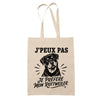 Tote Bag Beige J’peux pas je préfère mon Rottweiler