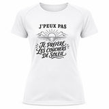 T-shirt de Sport Femme J’peux pas je préfère les Couchers de soleil