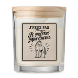 Bougie Parfumée Vanille J’peux pas je préfère mon Cheval