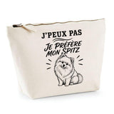Trousse Beige J’peux pas je préfère mon Spitz