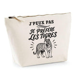 Trousse Beige J’peux pas je préfère les Tigres