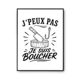 Poster J’peux pas je suis Boucher