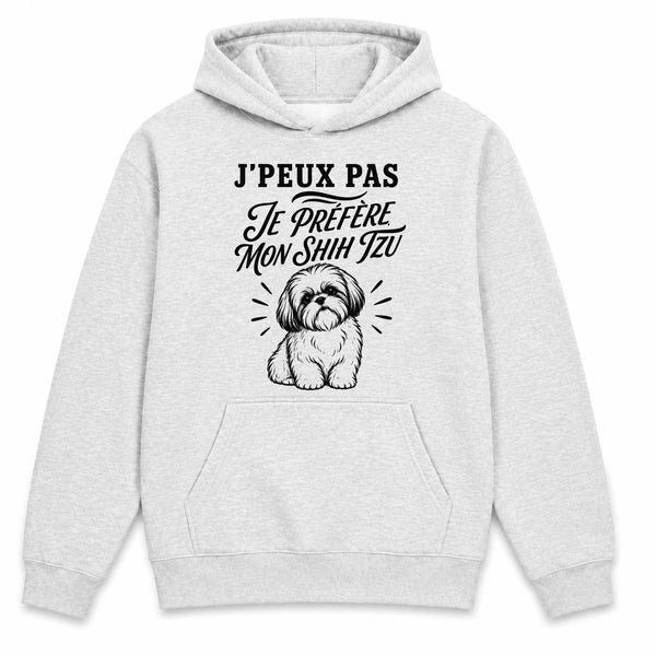 Sweat à Capuche J’peux pas je préfère mon Shih Tzu