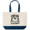 Grand Sac Cabas Fond Bleu J’peux pas je suis Comédien