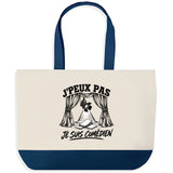 Grand Sac Cabas Fond Bleu J’peux pas je suis Comédien